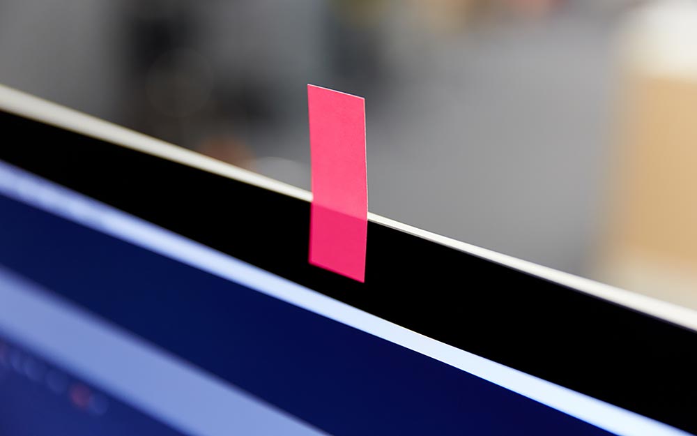 Using stickers to cover your laptop camera