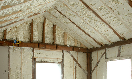 Spray foam insulation